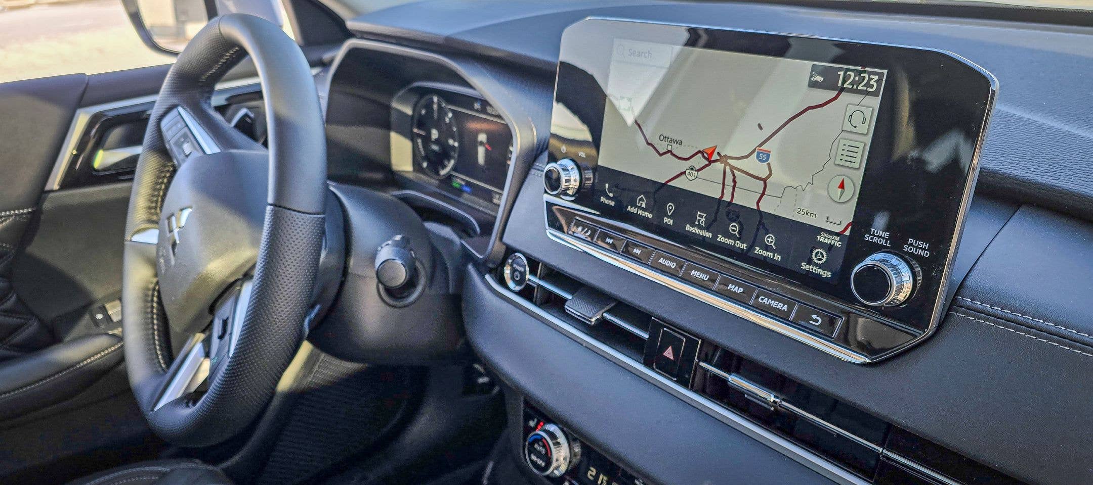 The interior of the Outlander PHEV