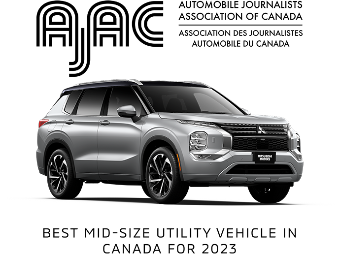 A white 2023 Mitsubishi Outlander SUV