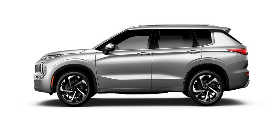 A silver 2024 Mitsubishi Outlander SUV