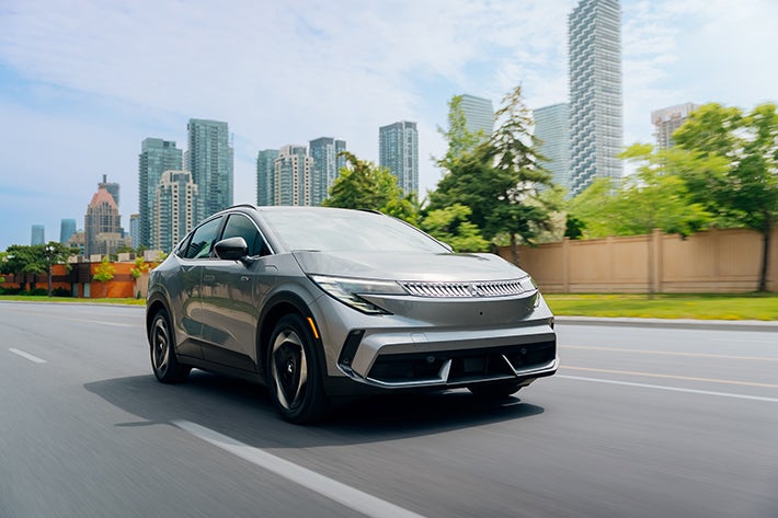 The Eclipse Sportback driving down a multi-lane road