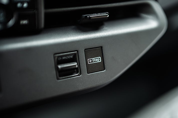 The e-Step button in the Eclipse Sportback